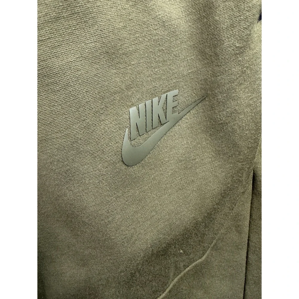 Nike Tech Fleece Tracksuit Mens Olive Green Full Zip Hoodie Joggers Set‎ M